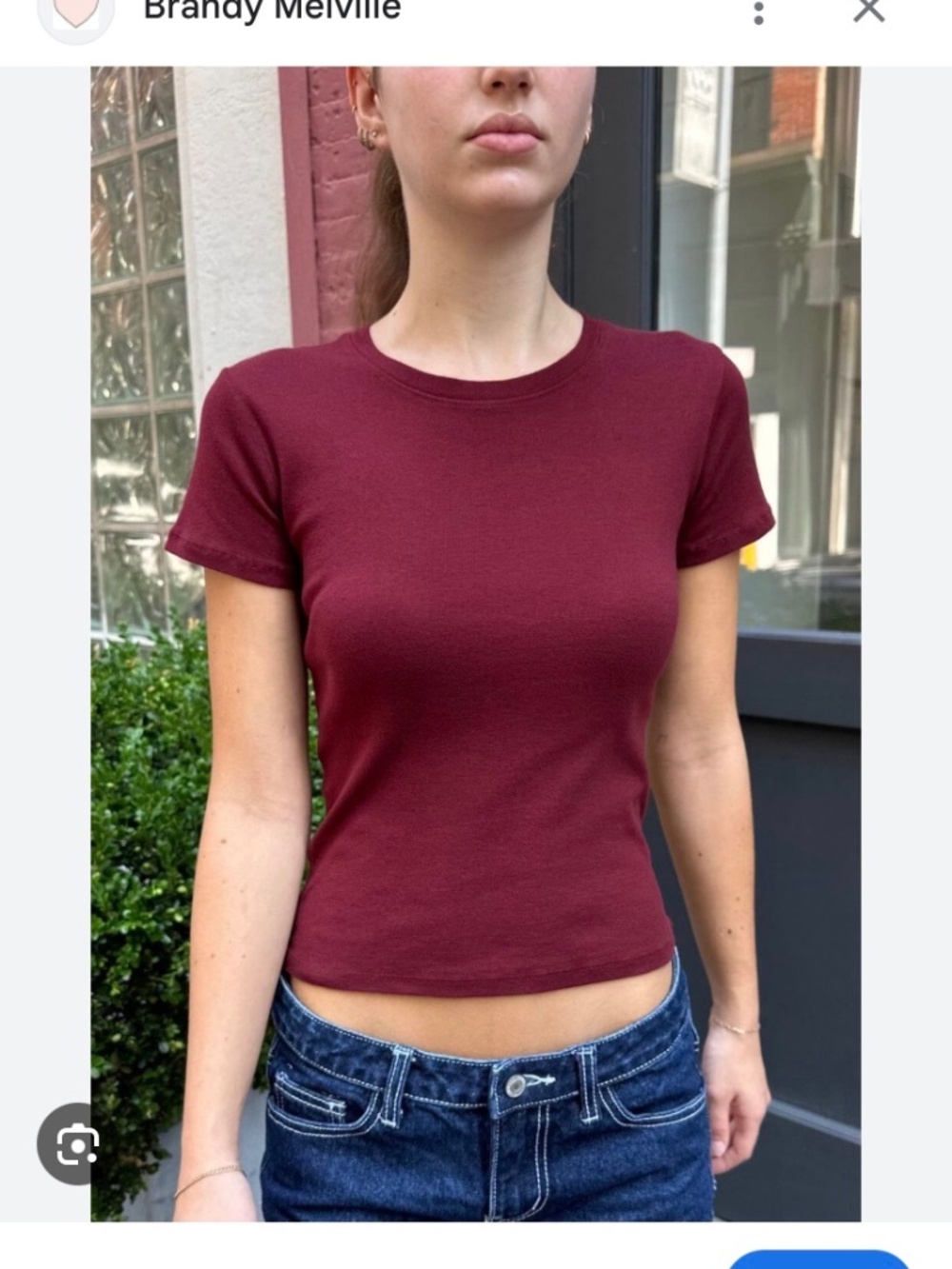 Brandy Melville Loreen top -marroon- red